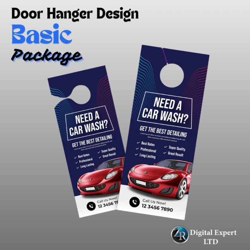 1- Door Hanger Basic Package Basic Door Hanger Design Package ...