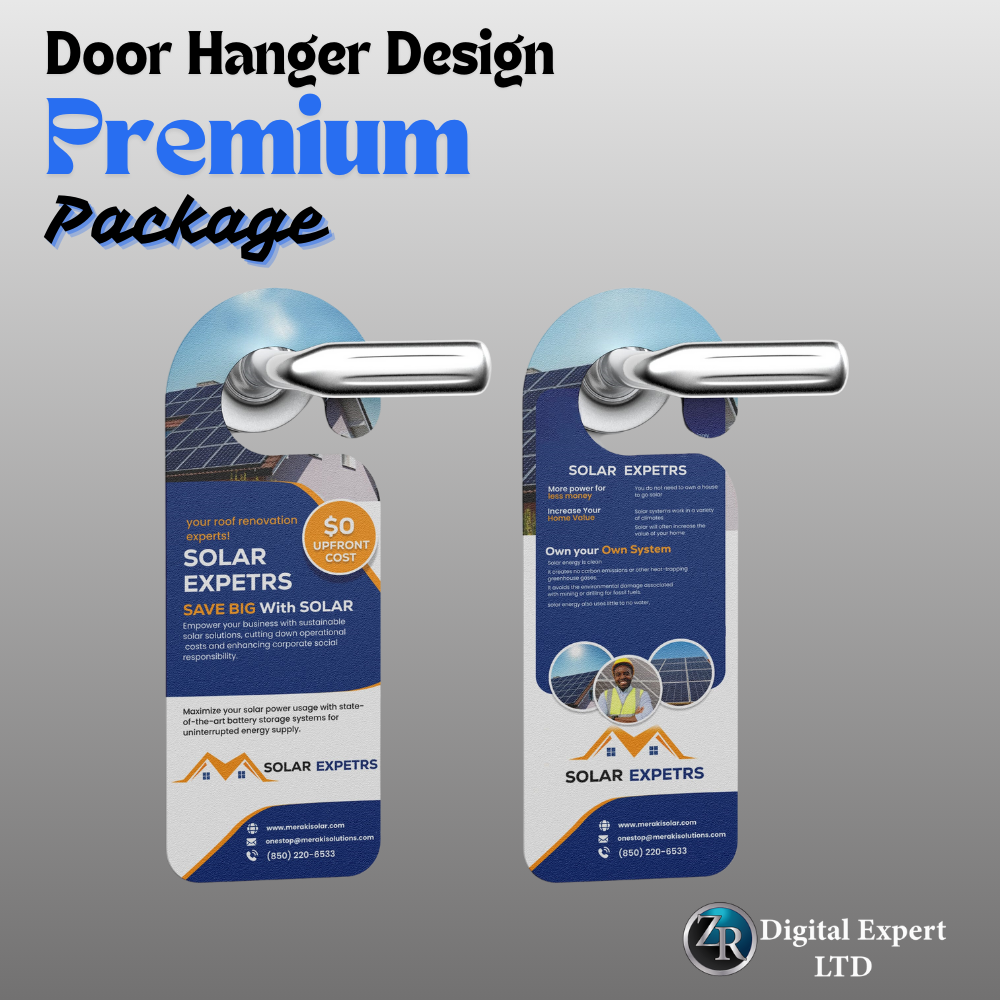 3- Door Hanger Premium Package Premium Door Hanger Design Package Full