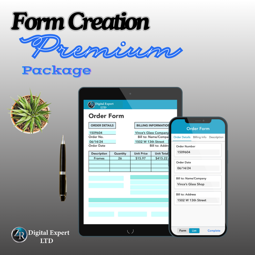 Premium Form Creation Package … – Zr Digital Expert Ltd