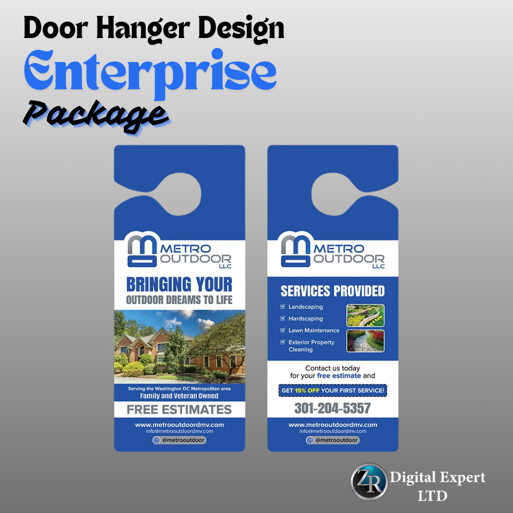 4- Door Hanger Enterprise Package Enterprise Door Hanger Design Package ...