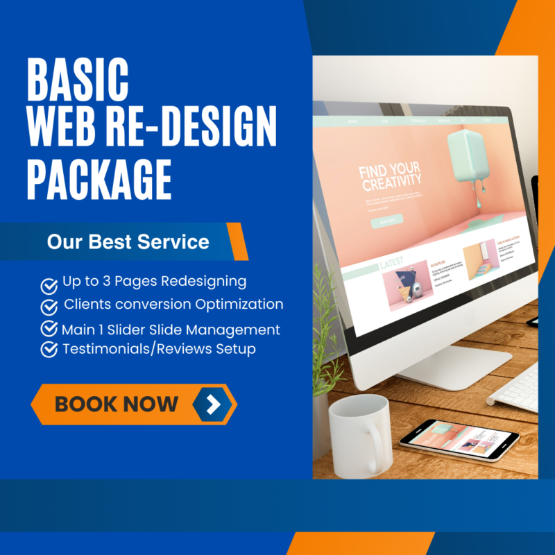Basic Web Re-design Package! Deposit