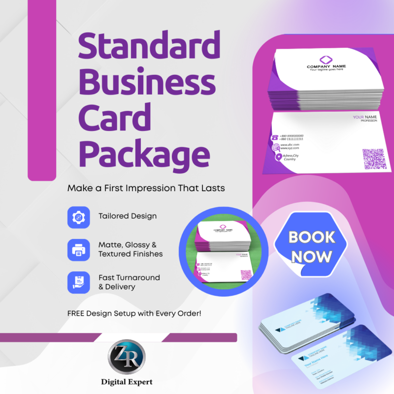 standard business card package deposit